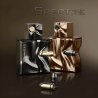 Fragrance World Spectre EDP 80 ml — toote pakend; lähivaade; tumedal taustal