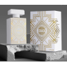 Fragrance World Intro Ivory Musk EDP 100 ml — vedere a produsului; prim-plan foarte apropiat; pe fundal alb