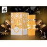 Lattafa Perfume Yara Tous EDP 100 ml — productverpakking; zeer nabije close-up; op een witte achtergrond; ruimste kadrering