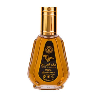Lattafa Perfume Qaed Al Fursan EDP 50 ml — товар спереди; крупный план; на белом фоне