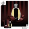 Fragrance World De Costa Brown EDP 100 ml — productweergave; zeer nabije close-up; op een witte achtergrond