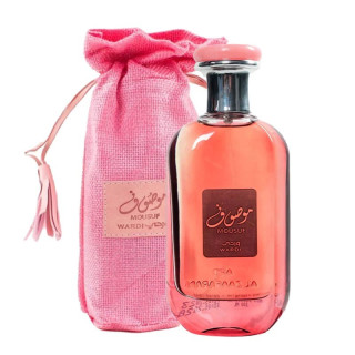 Lattafa Perfume Mousuf Wardi EDP 100 ml — toote vaade; lähivaade; valgel taustal