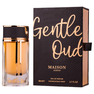 Gulf Orchid Gentle Oud EDP 80 ml — товар и упаковка; очень крупный план; на белом фоне