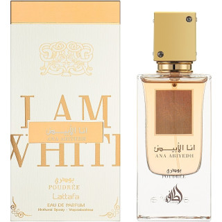 Lattafa Perfume Ana Abiyedh Poudree EDP 60 ml — άποψη προϊόντος; κοντινή λήψη; σε λευκό φόντο