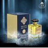 Fragrance World Divin Asylum EDP 100 ml — toote pakend; väga lähivõte; tumedal taustal