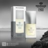 Fragrance World Marque 162 EDP 25 ml — продукт в стилизирана композиция; много близък план; върху каменна повърхност