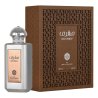 Lattafa Perfume Mushrif EDP 100 ml — toote pakend; väga lähivõte; valgel taustal