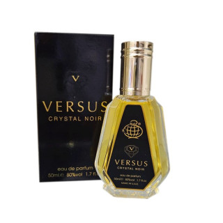Fragrance World Versus Crystal Noir EDP 50 ml — toode ja pakend; lähivaade; valgel taustal