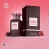 Fragrance World Cherry Incense EDP 80 ml — товар и упаковка; крупный план; на цветном фоне