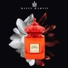 Matin Martin SILKY SAFFRON EDP 100 ml — изображение товара; крупный план; на тёмном фоне