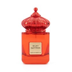 Matin Martin SILKY SAFFRON EDP 100 ml — товар спереди; полная композиция; на белом фоне