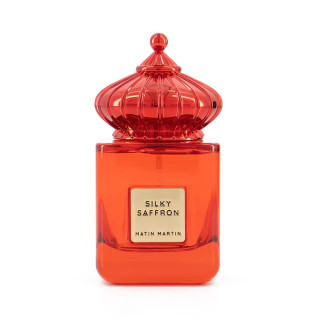 Matin Martin SILKY SAFFRON EDP 100 ml — товар спереди; полная композиция; на белом фоне