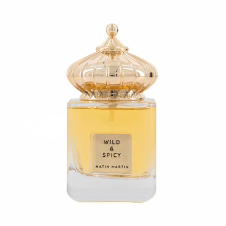 Matin Martin WILD AND SPICY EDP 100 ml — produkto vaizdas; visa kompozicija; baltame fone