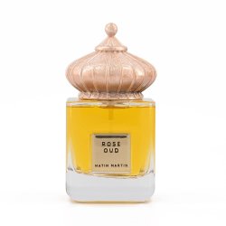 Matin Martin ROSE OUD EDP 100 ml — товар спереди; полная композиция; с ингредиентами аромата