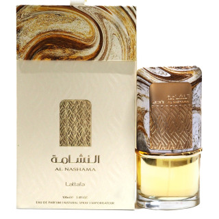 Lattafa Perfume Al Nashama EDP 100 ml — productweergave; close-up; op een witte achtergrond