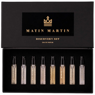 Matin Martin Набор нишевой парфюмерии EDP 2 ml × 8 — товар спереди; очень крупный план; на светлом фоне