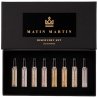 Matin Martin Набор нишевой парфюмерии EDP 2 ml × 8 — товар спереди; очень крупный план; на светлом фоне