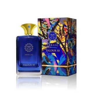 Fragrance World Abraaj Valour 50 EDP 100 ml — product en verpakking; close-up; op een witte achtergrond