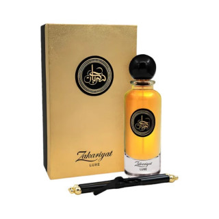 Athoor Al Alam Zakariyat Luxe EDP 100 ml — product en verpakking; close-up; op een witte achtergrond; ruimste kadrering