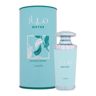 Lattafa Perfume Mayar Natural Intense EDP 100 ml — изображение товара; крупный план; на белом фоне; самый близкий кадр