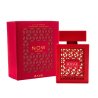 Lattafa Perfume Rave Now Rouge EDP 100 ml — упаковка товара; крупный план; на белом фоне; самый близкий кадр