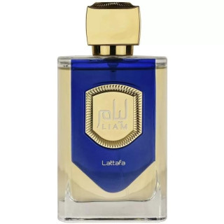 Lattafa Perfume Liam Blue Shine EDP 100 ml — produkto vaizdas; artimas vaizdas; baltame fone