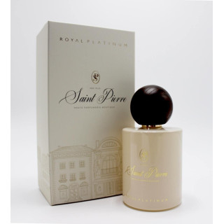 Royal Platinum Saint Pierre EDP 100 ml — упаковка товара; крупный план; на белом фоне; самый близкий кадр