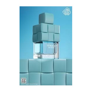 Fragrance World Feroce Pour Homme EDP 100 ml — produkta skats; pilna kompozīcija; uz balta fona