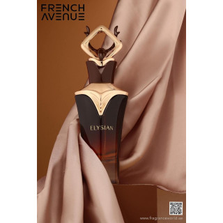 Fragrance World Elysian EDP 100 ml — изображение товара; очень крупный план; на белом фоне; самый широкий кадр