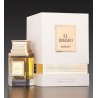 Fragrance World El Dorado Extrait Extrait de Parfum 100 ml — produkt og emballasje; svært tett nærbilde; på hvit bakgrunn