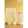 Fragrance World Meringue EDP 100 ml — productverpakking; zeer nabije close-up; op een witte achtergrond