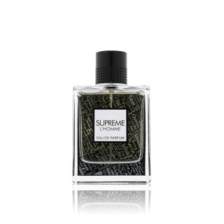 Fragrance World Supreme L'Homme 100 ml — vista del producto; composición completa; sobre fondo blanco; encuadre más cercano