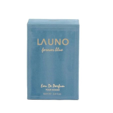 Fragrance World La uno Forever Blue EDP 100 ml — упаковка товара; полная композиция; на белом фоне