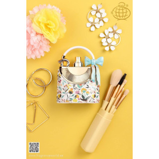 Fragrance World Nudo Exotic Flowers EDP 80 ml — toote vaade; väga lähivõte; valgel taustal; kõige laiem kadreering