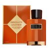 Fragrance World Absolute Leather EDP 100 ml — товар и упаковка; очень крупный план; на белом фоне