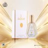 Fragrance World Ador EDP 50 ml — товар и упаковка; очень крупный план; на светлом фоне