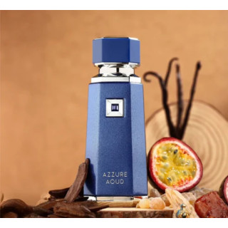 Fragrance World Azzure Aoud EDP 100 ml — toote vaade; väga lähivõte; valgel taustal