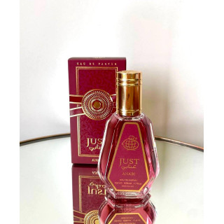 Fragrance World Just Anabi EDP 50 ml — товар и упаковка; крупный план; на белом фоне; самый широкий кадр
