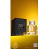 Fragrance World Whiskey Intense EDP 100 ml — Produkt und Verpackung; sehr nahe Detailaufnahme; auf weißem Hintergrund