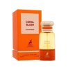 Lattafa Perfume Coral Blush EDP 80 ml — товар и упаковка; крупный план; на белом фоне; самый широкий кадр