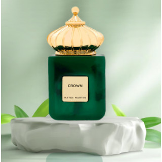 Matin Martin CROWN EDP 100 ml — productweergave; zeer nabije close-up; op een witte achtergrond