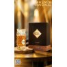 Fragrance World Royal Blend Vintage Extrait de Parfum 100 ml — product in a styled setting; tight close-up; on a wooden surface