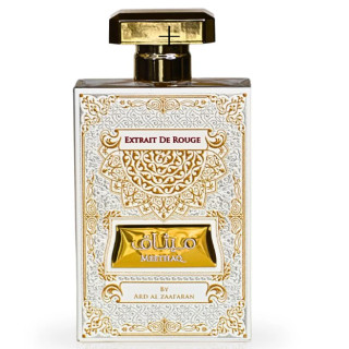 Lattafa Perfume Meethaq Extrait De Rouge EDP 100 ml — vue du produit; gros plan; sur fond blanc
