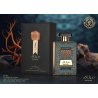 Lattafa Perfume Meethaq EDP 100 ml — упаковка товара; очень крупный план; на белом фоне
