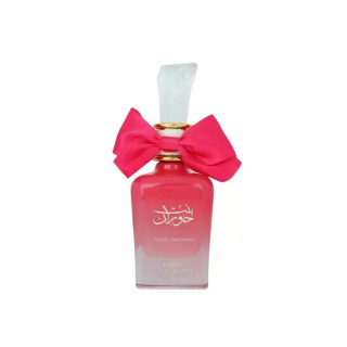 Lattafa Perfume Bint Hooran Rose Passion EDP 100 ml — изображение товара; полная композиция; на белом фоне