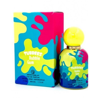 Grandeur Tubbees Bubble Gum EDP 50 ml — товар и упаковка; крупный план; на белом фоне
