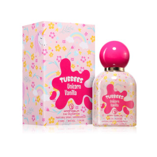 Grandeur Tubbees Unicorn Vanilla EDP 50 ml — упаковка товара; полная композиция; на белом фоне