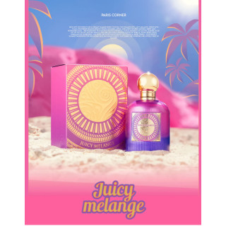 Paris Corner Juicy Melange EDP 100 ml — vista del producto; primerísimo plano; gráfico informativo del producto