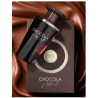 Chocola Addict EDP 100 ml — productweergave; volledige compositie; op een witte achtergrond; meest nabije kadrering