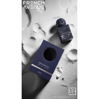 Fragrance World Moonstone Bleu EDP 100 ml — product en verpakking; close-up; op een witte achtergrond